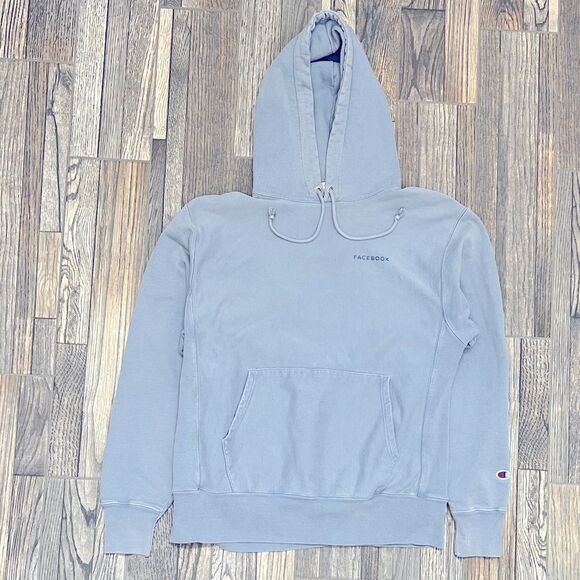 🔥🔥 Vintage FACEBOOK Company Issued Champion Reverse Weave HOODIE Men Sz Lg - G - Picture 1 of 10